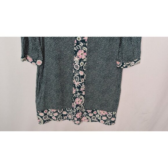 Boden MOLLIE Patchwork Floral Print Shift Boho 3/4 Sleeve Dress Mini sz. US 12R - Picture 11 of 14